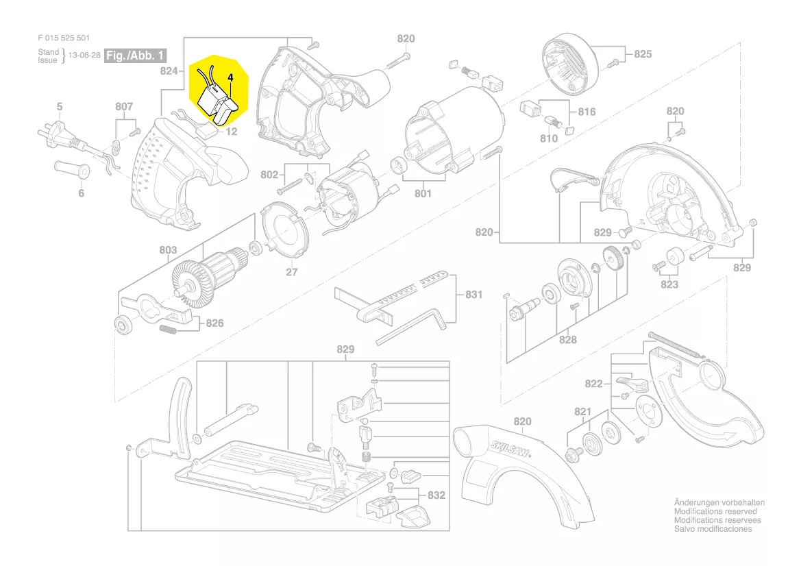 Interrupteur réf. 2 610 Z04 996 SKIL